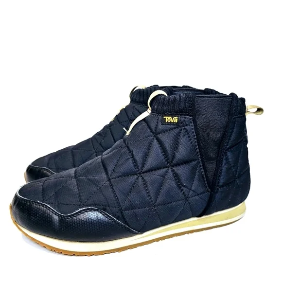 Teva ReEmber Mid Black Quilted  Ankle Boots - Picture 2 of 10